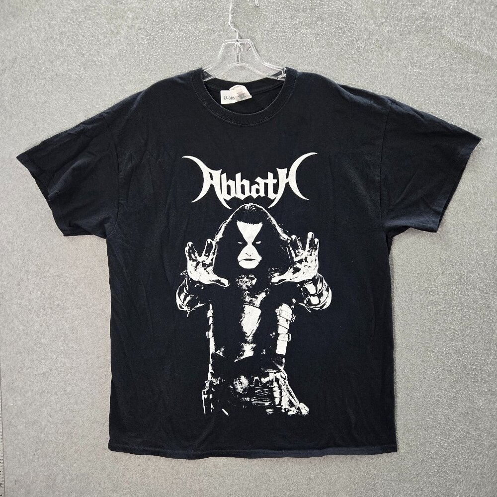 Abbath Men Shirt XL Black Ashes Of The Damned Graphic Metal Band Tee